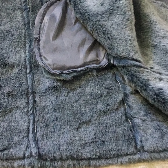 Utex Design VGUC blue suede feel button up jacket fleecy inside, side pockets - Picture 7 of 16